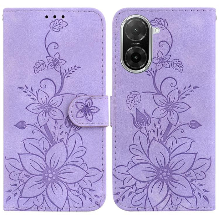 Funda para teléfono de piel con relieve Lily, For Redmi K80 / K80 Pro / Xiaomi Poco F7 Pro, For Redmi Note 14 4G 164.84mm, For Redmi Turbo 4 / Xiaomi Poco X7 Pro, For Redmi Note 14 4G 163.25mm, For Redmi Note 14 5G, For Redmi Note 14 Pro / Note 14 Pro+...