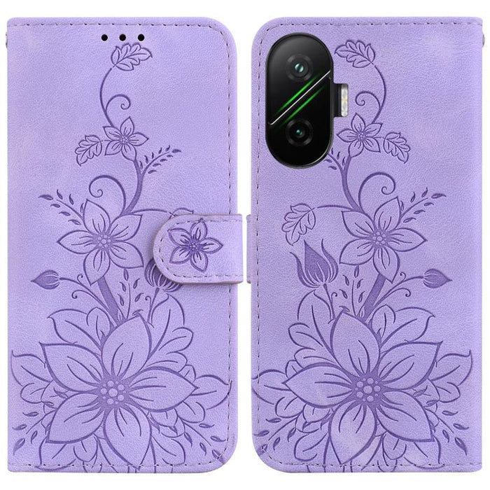 Funda para teléfono de piel con relieve Lily, For Redmi K80 / K80 Pro / Xiaomi Poco F7 Pro, For Redmi Note 14 4G 164.84mm, For Redmi Turbo 4 / Xiaomi Poco X7 Pro, For Redmi Note 14 4G 163.25mm, For Redmi Note 14 5G, For Redmi Note 14 Pro / Note 14 Pro+...