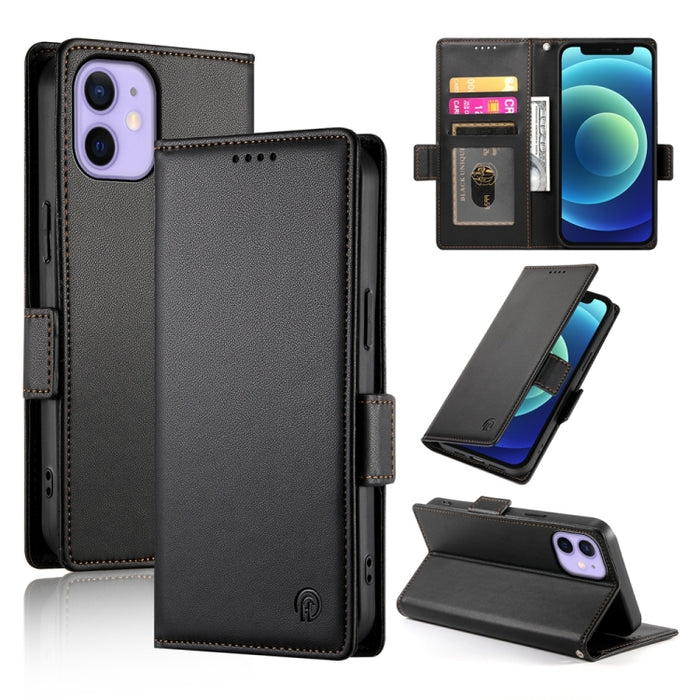 Funda para teléfono de cuero esmerilado magnético con hebilla lateral, For iPhone 12 mini, For iPhone 11 Pro Max, For iPhone 11, For iPhone 11 Pro, For iPhone X / XS, For iPhone XR, For iPhone XS Max, For iPhone 8 Plus / 7 Plus