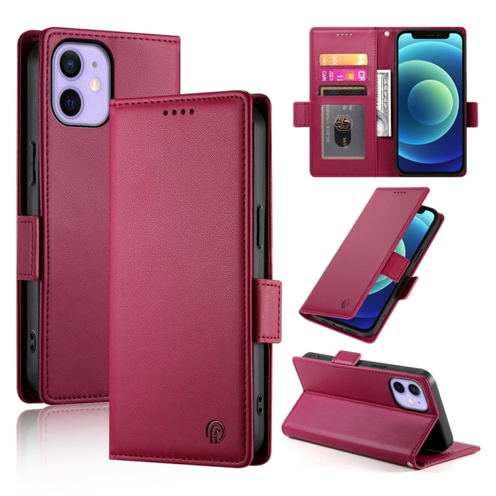 Funda para teléfono de cuero esmerilado magnético con hebilla lateral, For iPhone 12 mini, For iPhone 11 Pro Max, For iPhone 11, For iPhone 11 Pro, For iPhone X / XS, For iPhone XR, For iPhone XS Max, For iPhone 8 Plus / 7 Plus