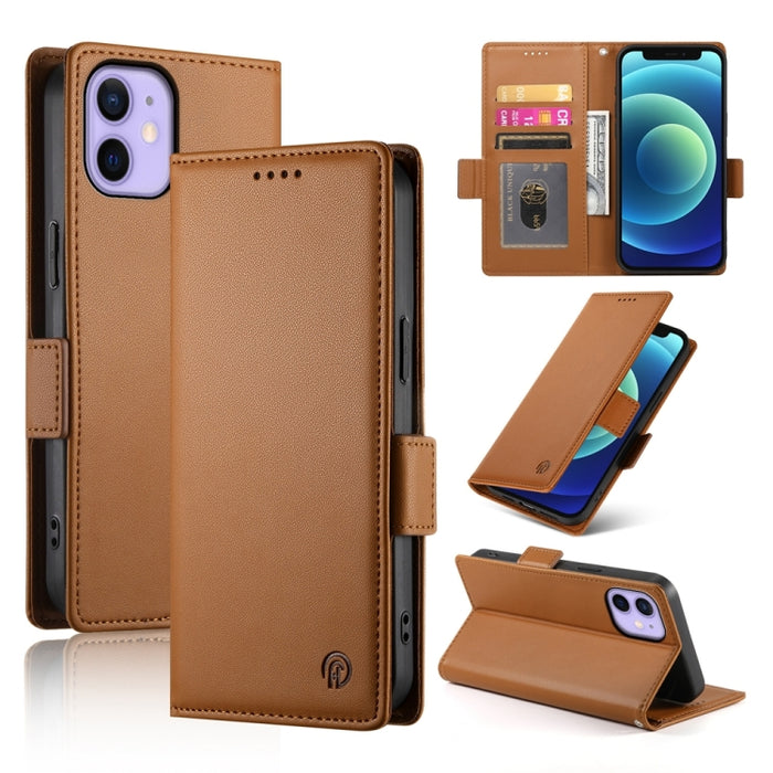 Funda para teléfono de cuero esmerilado magnético con hebilla lateral, For iPhone 12 mini, For iPhone 11 Pro Max, For iPhone 11, For iPhone 11 Pro, For iPhone X / XS, For iPhone XR, For iPhone XS Max, For iPhone 8 Plus / 7 Plus