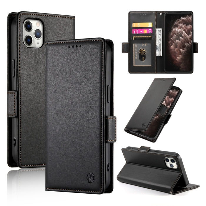 Funda para teléfono de cuero esmerilado magnético con hebilla lateral, For iPhone 12 mini, For iPhone 11 Pro Max, For iPhone 11, For iPhone 11 Pro, For iPhone X / XS, For iPhone XR, For iPhone XS Max, For iPhone 8 Plus / 7 Plus