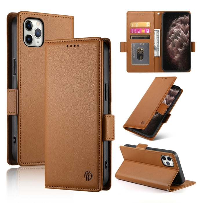 Funda para teléfono de cuero esmerilado magnético con hebilla lateral, For iPhone 12 mini, For iPhone 11 Pro Max, For iPhone 11, For iPhone 11 Pro, For iPhone X / XS, For iPhone XR, For iPhone XS Max, For iPhone 8 Plus / 7 Plus