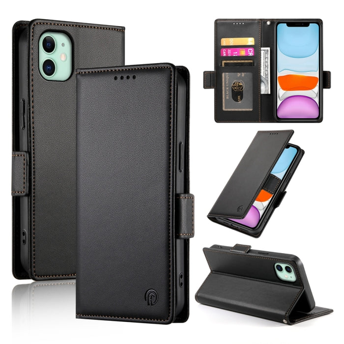 Funda para teléfono de cuero esmerilado magnético con hebilla lateral, For iPhone 12 mini, For iPhone 11 Pro Max, For iPhone 11, For iPhone 11 Pro, For iPhone X / XS, For iPhone XR, For iPhone XS Max, For iPhone 8 Plus / 7 Plus