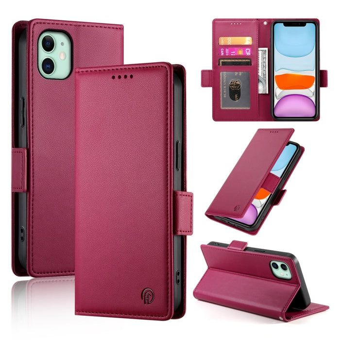 Funda para teléfono de cuero esmerilado magnético con hebilla lateral, For iPhone 12 mini, For iPhone 11 Pro Max, For iPhone 11, For iPhone 11 Pro, For iPhone X / XS, For iPhone XR, For iPhone XS Max, For iPhone 8 Plus / 7 Plus