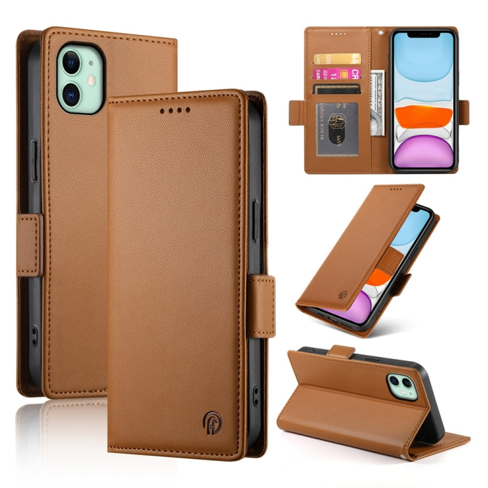 Funda para teléfono de cuero esmerilado magnético con hebilla lateral, For iPhone 12 mini, For iPhone 11 Pro Max, For iPhone 11, For iPhone 11 Pro, For iPhone X / XS, For iPhone XR, For iPhone XS Max, For iPhone 8 Plus / 7 Plus