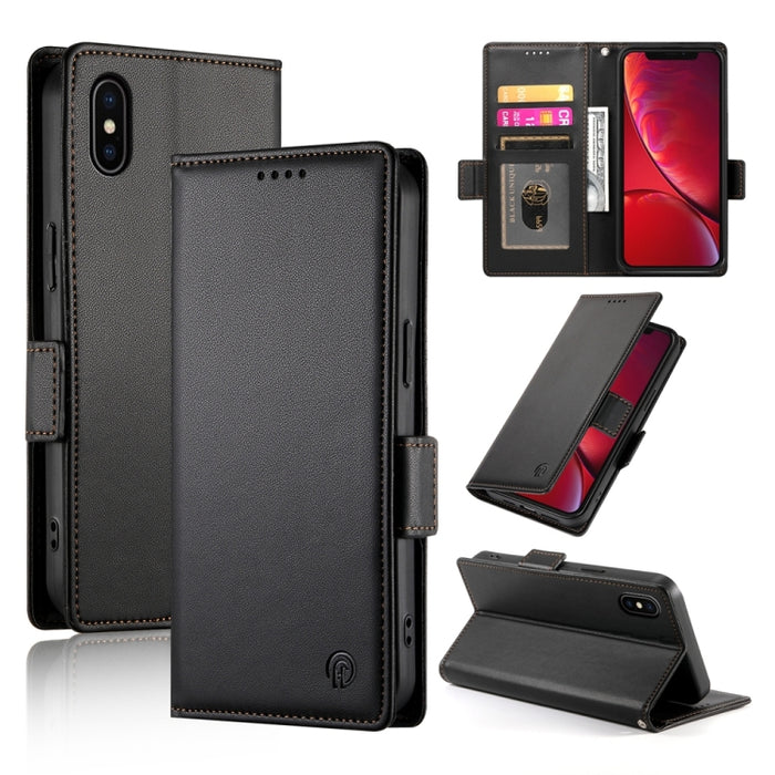 Funda para teléfono de cuero esmerilado magnético con hebilla lateral, For iPhone 12 mini, For iPhone 11 Pro Max, For iPhone 11, For iPhone 11 Pro, For iPhone X / XS, For iPhone XR, For iPhone XS Max, For iPhone 8 Plus / 7 Plus