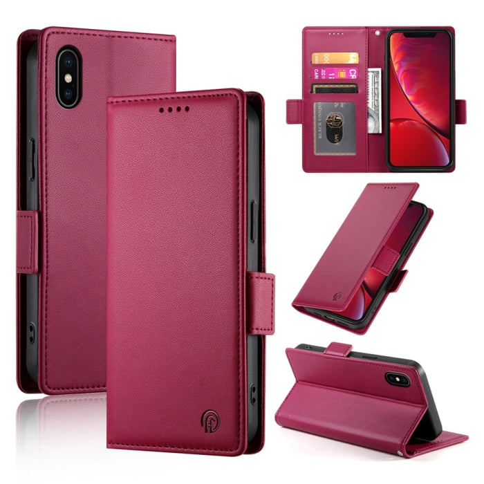 Funda para teléfono de cuero esmerilado magnético con hebilla lateral, For iPhone 12 mini, For iPhone 11 Pro Max, For iPhone 11, For iPhone 11 Pro, For iPhone X / XS, For iPhone XR, For iPhone XS Max, For iPhone 8 Plus / 7 Plus