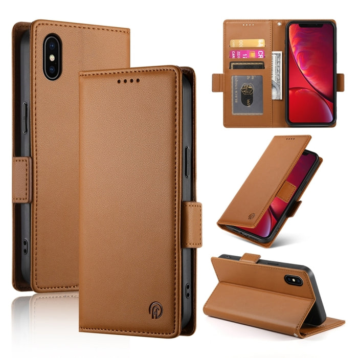 Funda para teléfono de cuero esmerilado magnético con hebilla lateral, For iPhone 12 mini, For iPhone 11 Pro Max, For iPhone 11, For iPhone 11 Pro, For iPhone X / XS, For iPhone XR, For iPhone XS Max, For iPhone 8 Plus / 7 Plus