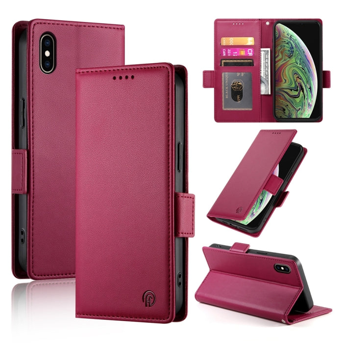 Funda para teléfono de cuero esmerilado magnético con hebilla lateral, For iPhone 12 mini, For iPhone 11 Pro Max, For iPhone 11, For iPhone 11 Pro, For iPhone X / XS, For iPhone XR, For iPhone XS Max, For iPhone 8 Plus / 7 Plus