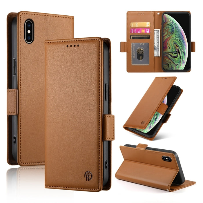 Funda para teléfono de cuero esmerilado magnético con hebilla lateral, For iPhone 12 mini, For iPhone 11 Pro Max, For iPhone 11, For iPhone 11 Pro, For iPhone X / XS, For iPhone XR, For iPhone XS Max, For iPhone 8 Plus / 7 Plus