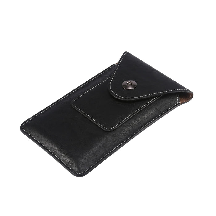 Elefante Textura Hombres Ocio Simple Universal Teléfono móvil Riñonera Estuche de cuero con ranura para tarjeta, Adecuado para teléfonos inteligentes de 6.7-6.9 pulgadas