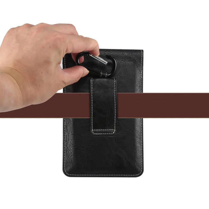 Elefante Textura Hombres Ocio Simple Universal Teléfono móvil Riñonera Estuche de cuero con ranura para tarjeta, Adecuado para teléfonos inteligentes de 6.7-6.9 pulgadas
