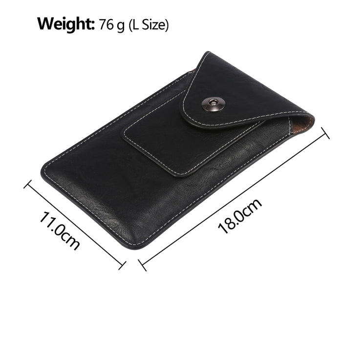 Elefante Textura Hombres Ocio Simple Universal Teléfono móvil Riñonera Estuche de cuero con ranura para tarjeta, Adecuado para teléfonos inteligentes de 6.7-6.9 pulgadas