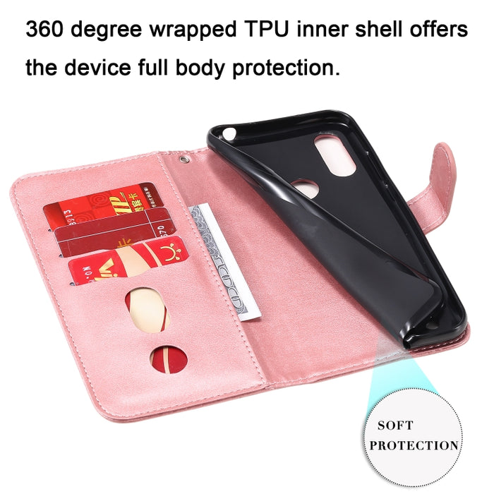 Funda de cuero con tapa horizontal y cremallera con textura de becerro a la moda con soporte y ranuras para tarjetas y función de billetera, For Motorola Moto E6s (2020), For Motorola Moto G8 Power Lite, For OPPO Reno3 Pro / Find X2 Neo                ...