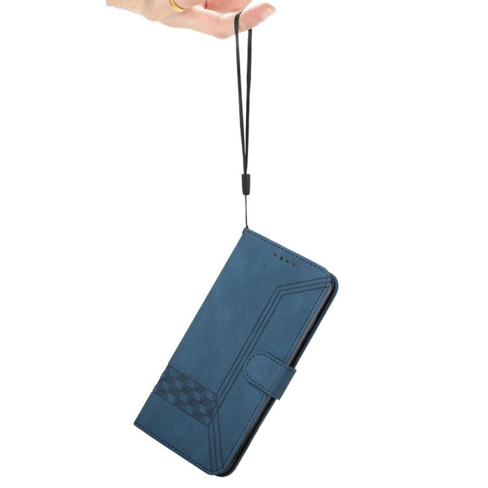 Funda de teléfono de cuero con tapa y sensación de piel cúbica, For Redmi 13 4G, For Redmi Turbo 3 / Poco F6, For Redmi Note 13R Pro / Poco X6 Neo, For Redmi Note 12 Turbo / Poco F5