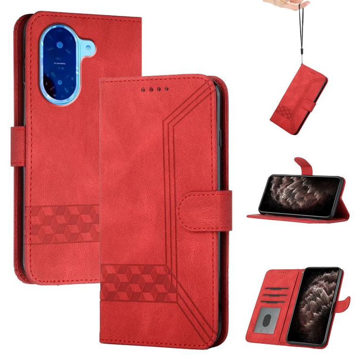 Funda de teléfono de cuero con tapa y sensación de piel cúbica, For Redmi A7 Pro 171mm / Poco C85x 5G, For Redmi Turbo 5 Max / Poco X8 Pro Max, For Redmi Turbo 5 5G / Poco X8 Pro 5G, For Redmi Note 15 4G / 5G 164mm / Poco M8 5G                         ...