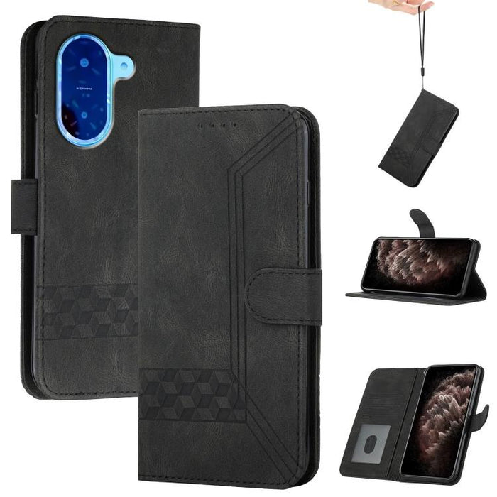 Funda de teléfono de cuero con tapa y sensación de piel cúbica, For Redmi A7 Pro 171mm / Poco C85x 5G, For Redmi Turbo 5 Max / Poco X8 Pro Max, For Redmi Turbo 5 5G / Poco X8 Pro 5G, For Redmi Note 15 4G / 5G 164mm / Poco M8 5G                         ...