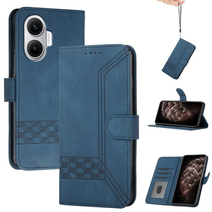 Funda de teléfono de cuero con tapa y sensación de piel cúbica, For Redmi A7 Pro 171mm / Poco C85x 5G, For Redmi Turbo 5 Max / Poco X8 Pro Max, For Redmi Turbo 5 5G / Poco X8 Pro 5G, For Redmi Note 15 4G / 5G 164mm / Poco M8 5G                         ...