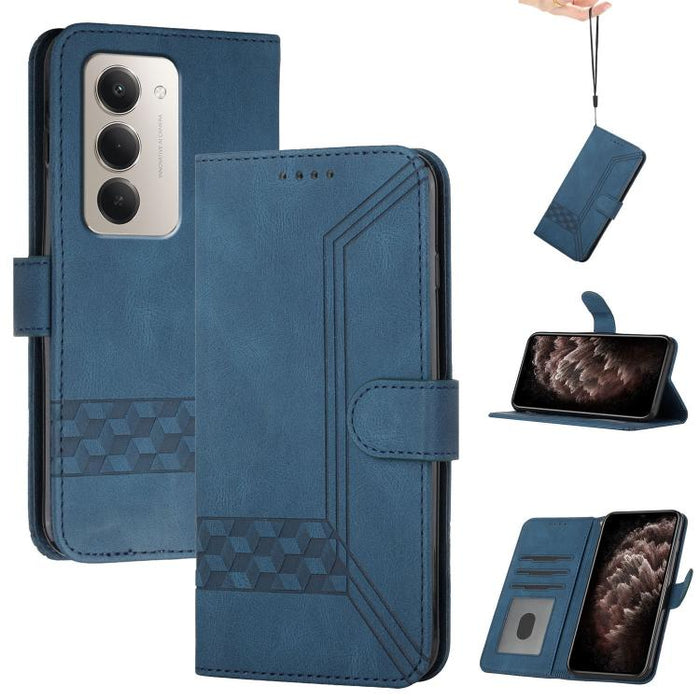Funda de teléfono de cuero con tapa y sensación de piel cúbica, For Redmi A7 Pro 171mm / Poco C85x 5G, For Redmi Turbo 5 Max / Poco X8 Pro Max, For Redmi Turbo 5 5G / Poco X8 Pro 5G, For Redmi Note 15 4G / 5G 164mm / Poco M8 5G                         ...
