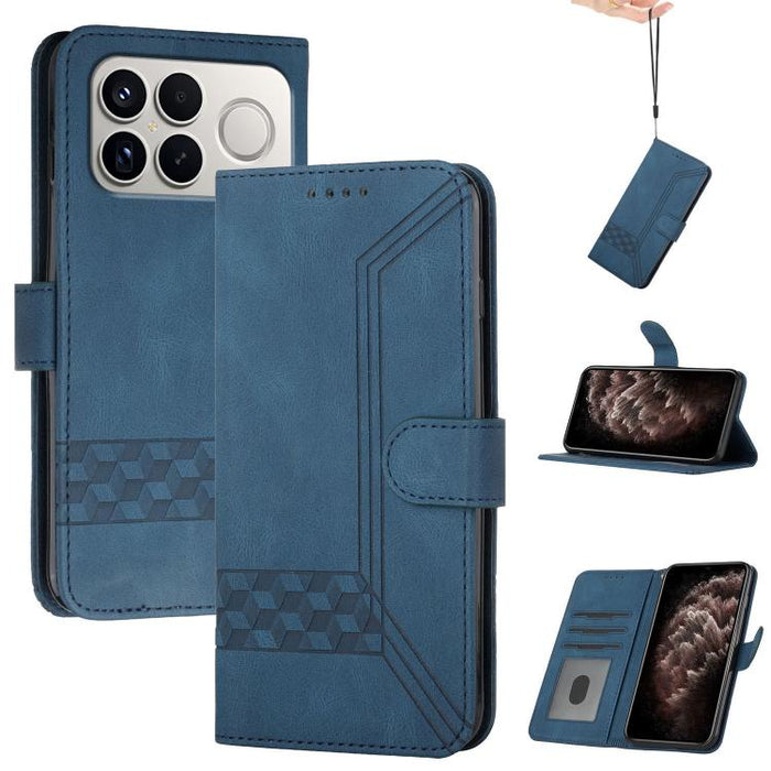 Funda de teléfono de cuero con tapa y sensación de piel cúbica, For Redmi A7 Pro 171mm / Poco C85x 5G, For Redmi Turbo 5 Max / Poco X8 Pro Max, For Redmi Turbo 5 5G / Poco X8 Pro 5G, For Redmi Note 15 4G / 5G 164mm / Poco M8 5G                         ...