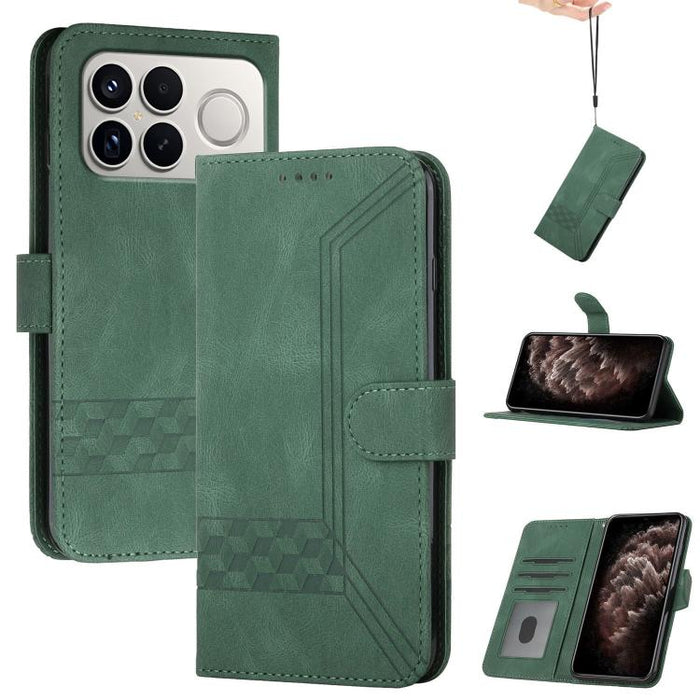 Funda de teléfono de cuero con tapa y sensación de piel cúbica, For Redmi A7 Pro 171mm / Poco C85x 5G, For Redmi Turbo 5 Max / Poco X8 Pro Max, For Redmi Turbo 5 5G / Poco X8 Pro 5G, For Redmi Note 15 4G / 5G 164mm / Poco M8 5G                         ...