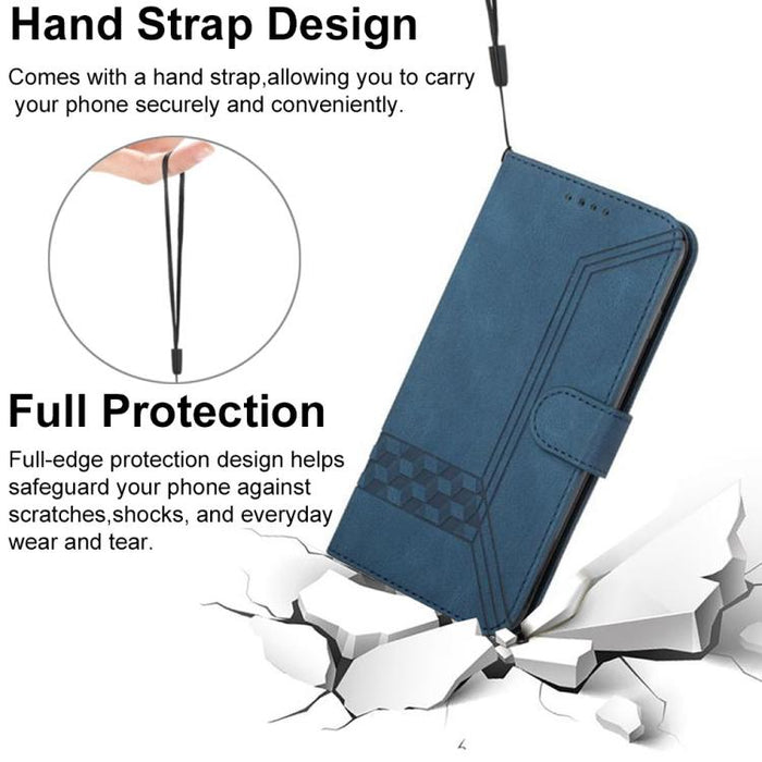 Funda de teléfono de cuero con tapa y sensación de piel cúbica, For Redmi A7 Pro 171mm / Poco C85x 5G, For Redmi Turbo 5 Max / Poco X8 Pro Max, For Redmi Turbo 5 5G / Poco X8 Pro 5G, For Redmi Note 15 4G / 5G 164mm / Poco M8 5G                         ...