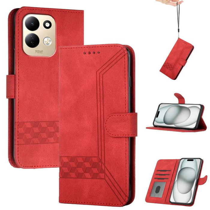 Funda de teléfono de cuero con tapa y sensación de piel cúbica, For Redmi A7 Pro 171mm / Poco C85x 5G, For Redmi Turbo 5 Max / Poco X8 Pro Max, For Redmi Turbo 5 5G / Poco X8 Pro 5G, For Redmi Note 15 4G / 5G 164mm / Poco M8 5G                         ...