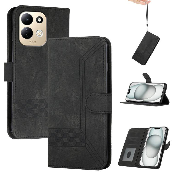 Funda de teléfono de cuero con tapa y sensación de piel cúbica, For Redmi A7 Pro 171mm / Poco C85x 5G, For Redmi Turbo 5 Max / Poco X8 Pro Max, For Redmi Turbo 5 5G / Poco X8 Pro 5G, For Redmi Note 15 4G / 5G 164mm / Poco M8 5G                         ...