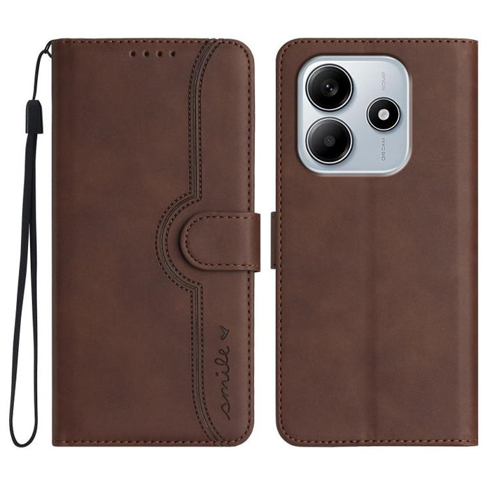 Funda de teléfono de cuero con sensación de piel y patrón de corazón, For Redmi A7 Pro 171mm / Poco C85x 5G, For Redmi Turbo 5 Max / Poco X8 Pro Max, For Redmi Turbo 5 5G / Poco X8 Pro 5G, For Redmi Note 15 4G / 5G 164mm / Poco M8 5G                   ...