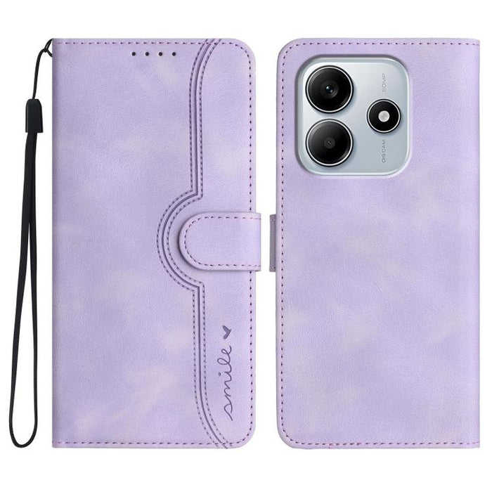 Funda de teléfono de cuero con sensación de piel y patrón de corazón, For Redmi A7 Pro 171mm / Poco C85x 5G, For Redmi Turbo 5 Max / Poco X8 Pro Max, For Redmi Turbo 5 5G / Poco X8 Pro 5G, For Redmi Note 15 4G / 5G 164mm / Poco M8 5G                   ...