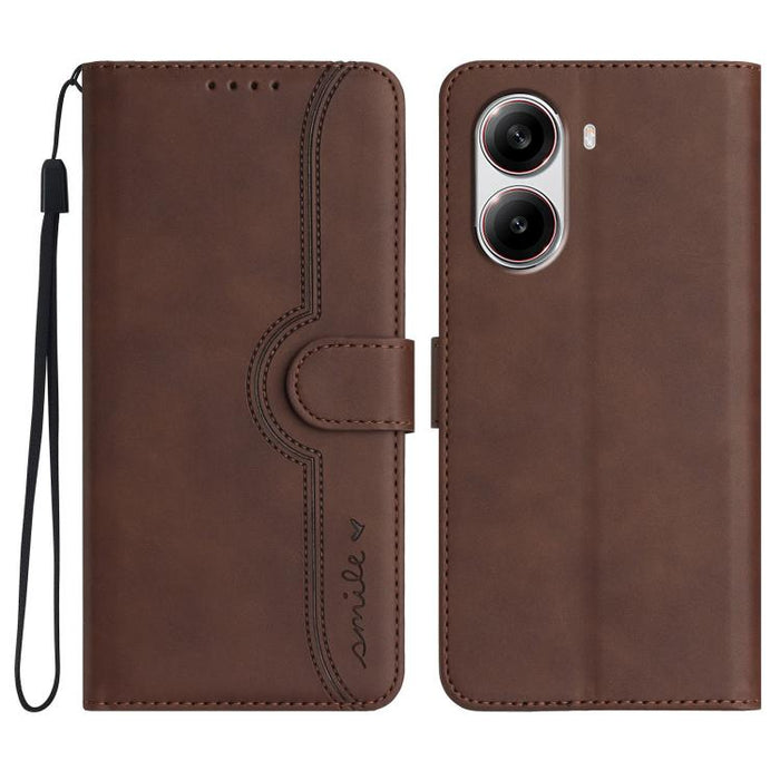 Funda de teléfono de cuero con sensación de piel y patrón de corazón, For Redmi A7 Pro 171mm / Poco C85x 5G, For Redmi Turbo 5 Max / Poco X8 Pro Max, For Redmi Turbo 5 5G / Poco X8 Pro 5G, For Redmi Note 15 4G / 5G 164mm / Poco M8 5G                   ...