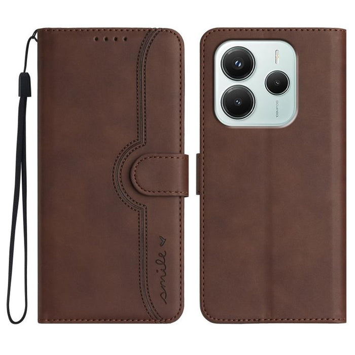 Funda de teléfono de cuero con sensación de piel y patrón de corazón, For Redmi A7 Pro 171mm / Poco C85x 5G, For Redmi Turbo 5 Max / Poco X8 Pro Max, For Redmi Turbo 5 5G / Poco X8 Pro 5G, For Redmi Note 15 4G / 5G 164mm / Poco M8 5G                   ...