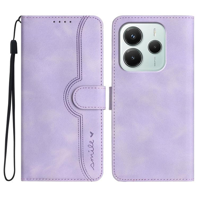 Funda de teléfono de cuero con sensación de piel y patrón de corazón, For Redmi A7 Pro 171mm / Poco C85x 5G, For Redmi Turbo 5 Max / Poco X8 Pro Max, For Redmi Turbo 5 5G / Poco X8 Pro 5G, For Redmi Note 15 4G / 5G 164mm / Poco M8 5G                   ...