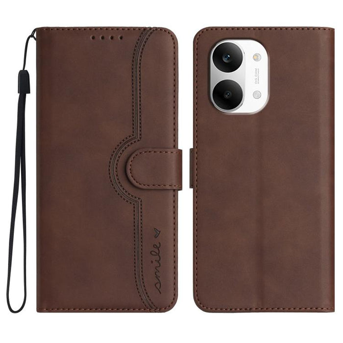 Funda de teléfono de cuero con sensación de piel y patrón de corazón, For Redmi A7 Pro 171mm / Poco C85x 5G, For Redmi Turbo 5 Max / Poco X8 Pro Max, For Redmi Turbo 5 5G / Poco X8 Pro 5G, For Redmi Note 15 4G / 5G 164mm / Poco M8 5G                   ...