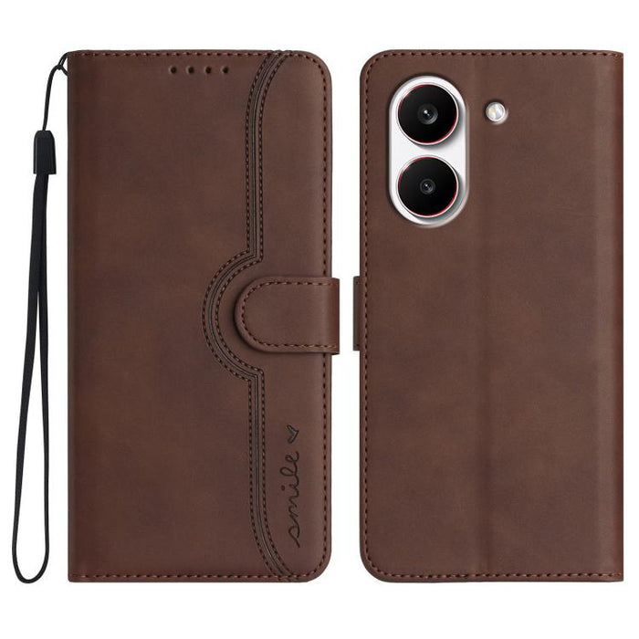 Funda de teléfono de cuero con sensación de piel y patrón de corazón, For Redmi A7 Pro 171mm / Poco C85x 5G, For Redmi Turbo 5 Max / Poco X8 Pro Max, For Redmi Turbo 5 5G / Poco X8 Pro 5G, For Redmi Note 15 4G / 5G 164mm / Poco M8 5G                   ...