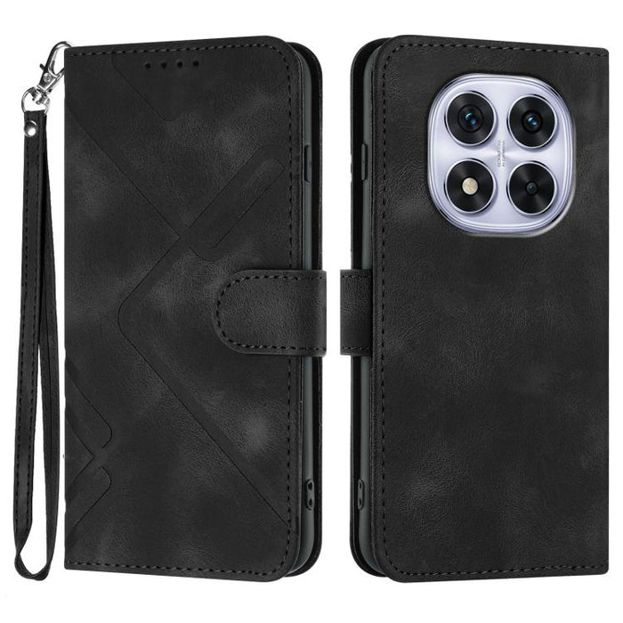 Funda de teléfono de cuero con sensación de piel y patrón de líneas, For Redmi A7 Pro 171mm / Poco C85x 5G, For Redmi Turbo 5 Max / Poco X8 Pro Max, For Redmi Turbo 5 5G / Poco X8 Pro 5G, For Redmi Note 15 4G / 5G 164mm / Poco M8 5G                    ...