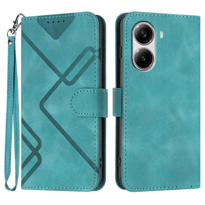 Funda de teléfono de cuero con sensación de piel y patrón de líneas, For Redmi A7 Pro 171mm / Poco C85x 5G, For Redmi Turbo 5 Max / Poco X8 Pro Max, For Redmi Turbo 5 5G / Poco X8 Pro 5G, For Redmi Note 15 4G / 5G 164mm / Poco M8 5G                    ...