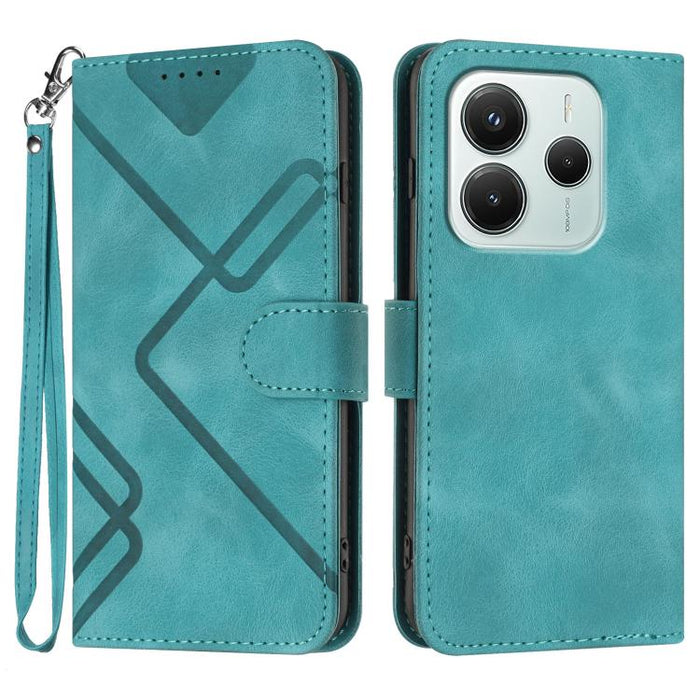Funda de teléfono de cuero con sensación de piel y patrón de líneas, For Redmi A7 Pro 171mm / Poco C85x 5G, For Redmi Turbo 5 Max / Poco X8 Pro Max, For Redmi Turbo 5 5G / Poco X8 Pro 5G, For Redmi Note 15 4G / 5G 164mm / Poco M8 5G                    ...