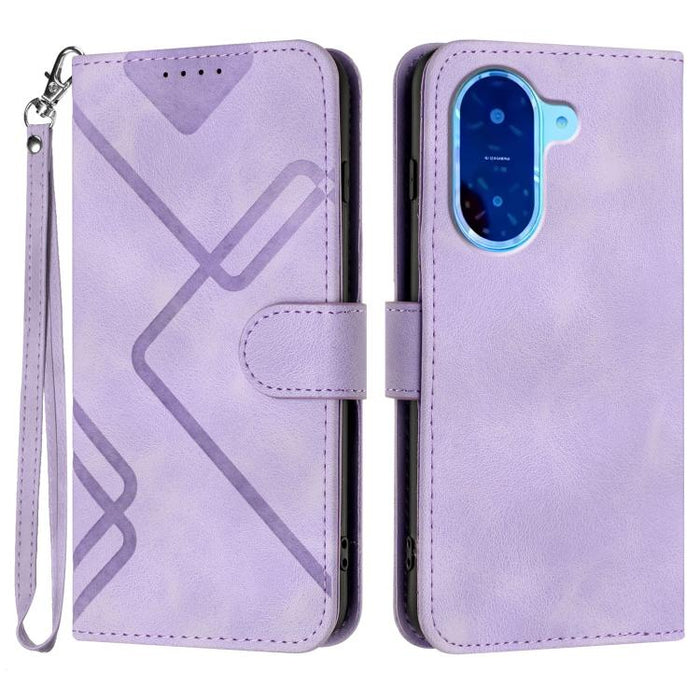 Funda de teléfono de cuero con sensación de piel y patrón de líneas, For Redmi A7 Pro 171mm / Poco C85x 5G, For Redmi Turbo 5 Max / Poco X8 Pro Max, For Redmi Turbo 5 5G / Poco X8 Pro 5G, For Redmi Note 15 4G / 5G 164mm / Poco M8 5G                    ...