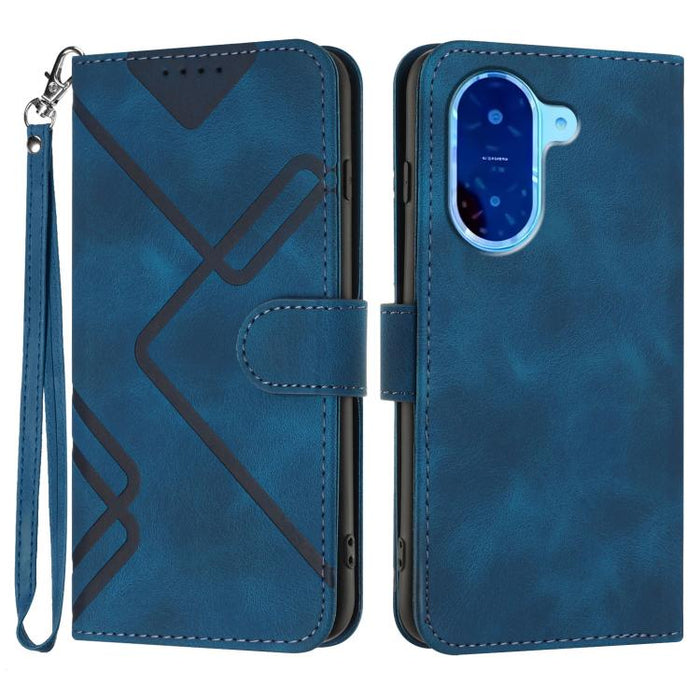 Funda de teléfono de cuero con sensación de piel y patrón de líneas, For Redmi A7 Pro 171mm / Poco C85x 5G, For Redmi Turbo 5 Max / Poco X8 Pro Max, For Redmi Turbo 5 5G / Poco X8 Pro 5G, For Redmi Note 15 4G / 5G 164mm / Poco M8 5G                    ...