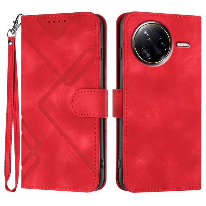 Funda de teléfono de cuero con sensación de piel y patrón de líneas, For Redmi A7 Pro 171mm / Poco C85x 5G, For Redmi Turbo 5 Max / Poco X8 Pro Max, For Redmi Turbo 5 5G / Poco X8 Pro 5G, For Redmi Note 15 4G / 5G 164mm / Poco M8 5G                    ...