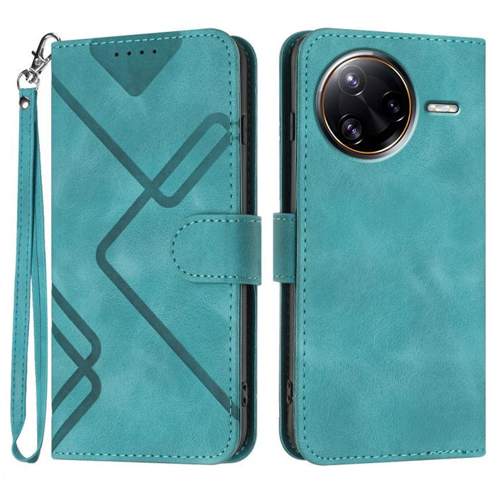 Funda de teléfono de cuero con sensación de piel y patrón de líneas, For Redmi A7 Pro 171mm / Poco C85x 5G, For Redmi Turbo 5 Max / Poco X8 Pro Max, For Redmi Turbo 5 5G / Poco X8 Pro 5G, For Redmi Note 15 4G / 5G 164mm / Poco M8 5G                    ...
