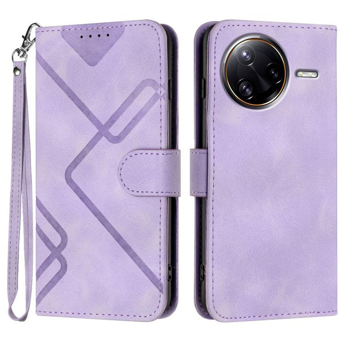 Funda de teléfono de cuero con sensación de piel y patrón de líneas, For Redmi A7 Pro 171mm / Poco C85x 5G, For Redmi Turbo 5 Max / Poco X8 Pro Max, For Redmi Turbo 5 5G / Poco X8 Pro 5G, For Redmi Note 15 4G / 5G 164mm / Poco M8 5G                    ...