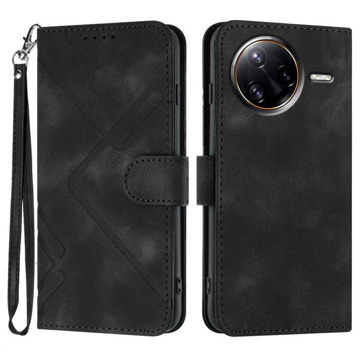 Funda de teléfono de cuero con sensación de piel y patrón de líneas, For Redmi A7 Pro 171mm / Poco C85x 5G, For Redmi Turbo 5 Max / Poco X8 Pro Max, For Redmi Turbo 5 5G / Poco X8 Pro 5G, For Redmi Note 15 4G / 5G 164mm / Poco M8 5G                    ...