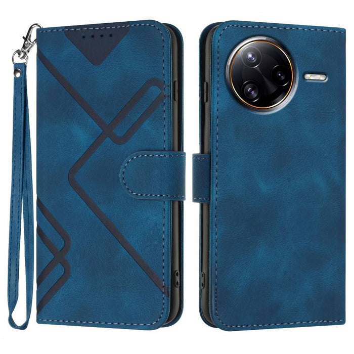 Funda de teléfono de cuero con sensación de piel y patrón de líneas, For Redmi A7 Pro 171mm / Poco C85x 5G, For Redmi Turbo 5 Max / Poco X8 Pro Max, For Redmi Turbo 5 5G / Poco X8 Pro 5G, For Redmi Note 15 4G / 5G 164mm / Poco M8 5G                    ...