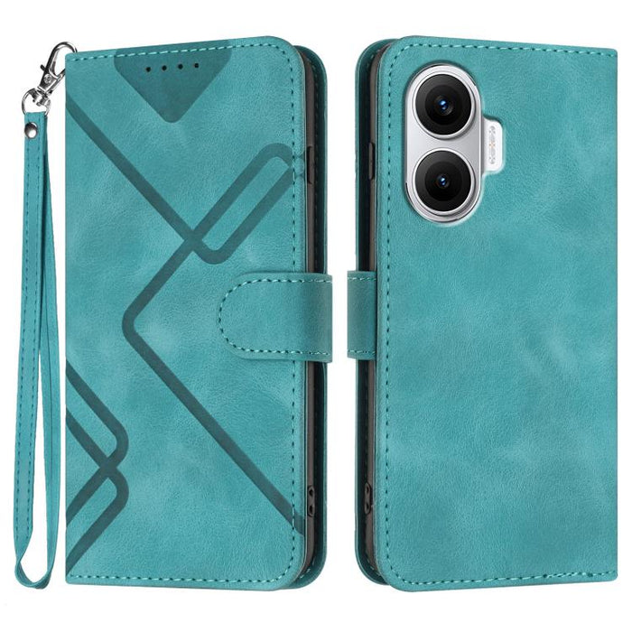 Funda de teléfono de cuero con sensación de piel y patrón de líneas, For Redmi A7 Pro 171mm / Poco C85x 5G, For Redmi Turbo 5 Max / Poco X8 Pro Max, For Redmi Turbo 5 5G / Poco X8 Pro 5G, For Redmi Note 15 4G / 5G 164mm / Poco M8 5G                    ...