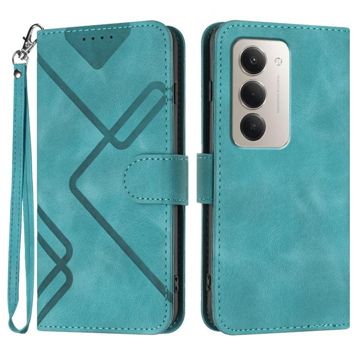 Funda de teléfono de cuero con sensación de piel y patrón de líneas, For Redmi A7 Pro 171mm / Poco C85x 5G, For Redmi Turbo 5 Max / Poco X8 Pro Max, For Redmi Turbo 5 5G / Poco X8 Pro 5G, For Redmi Note 15 4G / 5G 164mm / Poco M8 5G                    ...