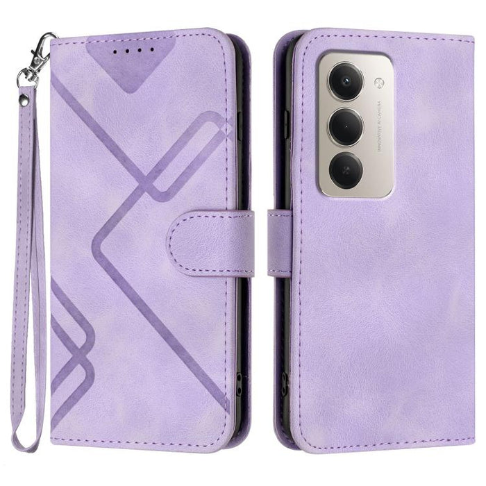 Funda de teléfono de cuero con sensación de piel y patrón de líneas, For Redmi A7 Pro 171mm / Poco C85x 5G, For Redmi Turbo 5 Max / Poco X8 Pro Max, For Redmi Turbo 5 5G / Poco X8 Pro 5G, For Redmi Note 15 4G / 5G 164mm / Poco M8 5G                    ...
