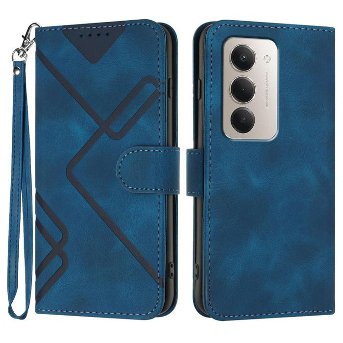 Funda de teléfono de cuero con sensación de piel y patrón de líneas, For Redmi A7 Pro 171mm / Poco C85x 5G, For Redmi Turbo 5 Max / Poco X8 Pro Max, For Redmi Turbo 5 5G / Poco X8 Pro 5G, For Redmi Note 15 4G / 5G 164mm / Poco M8 5G                    ...